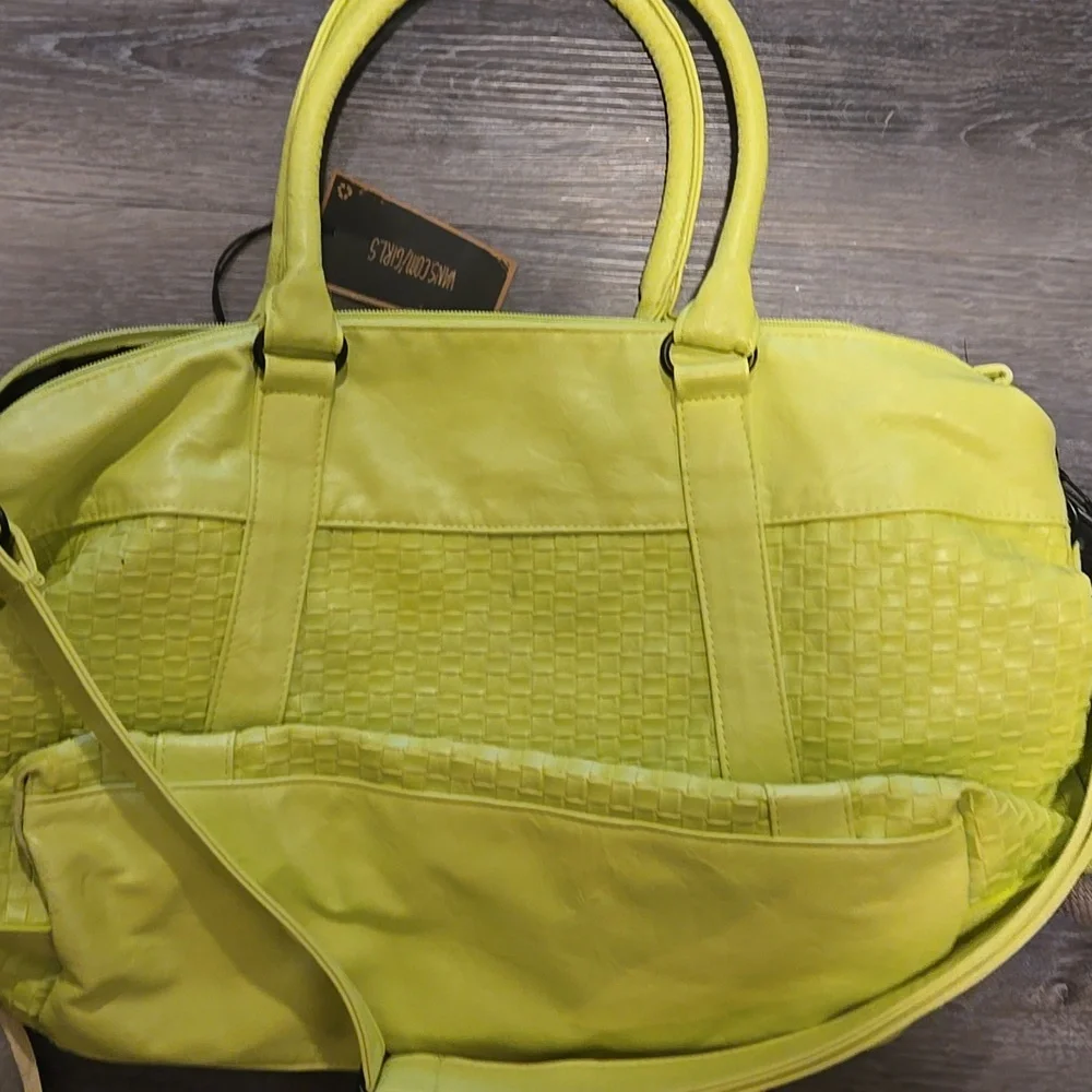 Vans LargenNeon Yellow Women's Shoulder Bag NwT - Picture 5 of 5